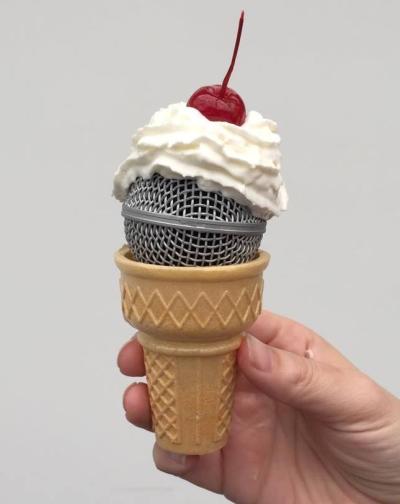 ice cream cone microphone!