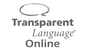 Transparent Language Online logo in gray